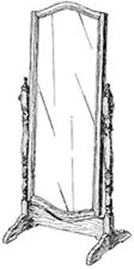 Woodcraft Project Paper Plan To Build Cheval Mirror - Material Not Included