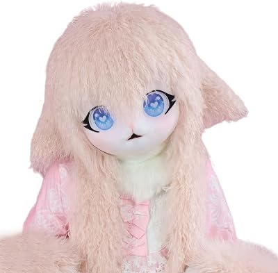 Furry Animal Style Headdress, Imitation Lamb Head Curly Wearable Hood, Role-Playing Headdress AccessoriesG
