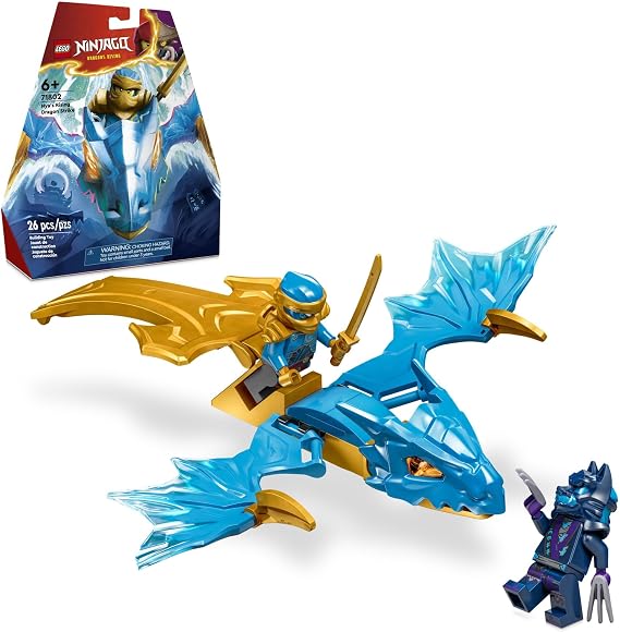 LEGO NINJAGO NYAs Rising Dragon Strike Toy, Ninja Action Figure Playset with NYA Minifigure, Building Ninja Battle Set for Kids, Gift Idea for Boys and Girls Ages 6 Years Old and Up, 71802