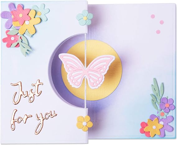 Sizzix Thinlits Stanzschablone 665074 Schmetterlings Spinner Karte von Georgie Evans 14er Pack