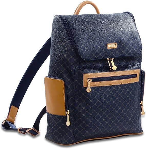 Rioni Cambridge Top Loading Travel Daypack Backpack - Signature Navy