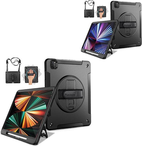 Miesherk Case for iPad Pro 12.9 2021 5th Generation Black + Case for iPad Pro 11 2021 Black - Get 2