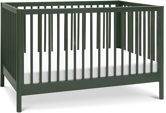 Davinci Birdie 3-in-1 Convertible Crib, GREENGUARD Certified, Forest Green | Converts to Toddler Bed & Daybed, 4 Adjustable Mattress Heights - Conversion Kit Sold Separately - Easy to Assemble