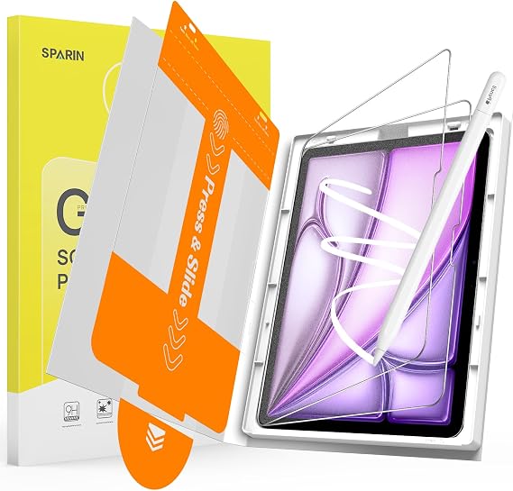 SPARIN Paper Glass Screen Protector for iPad Air 13 Inch M4/M3/M2, 2 Pack