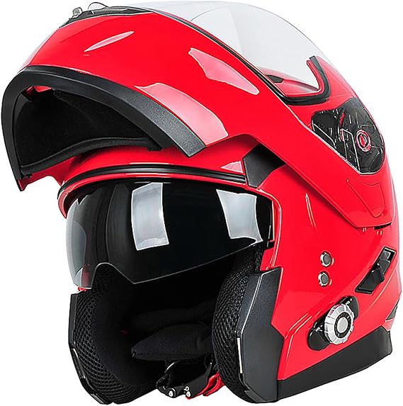 Martian Motorcycle Bluetooth Helmet Modular Flip up Full Face Dual Visor Integrated Bluetooth Intercom Headset