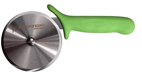 Dexter-Russell 4 Pizza Cutter P177AG-PCP, High-Carbon Stainless Steel Blade, Textured Slip-Resistant Handle, Smooth Rolling Action Green Handle, Made in USA | Sharp, stainless steel wheel with smooth rolling action and slip-resistant textured grip. Made in USA