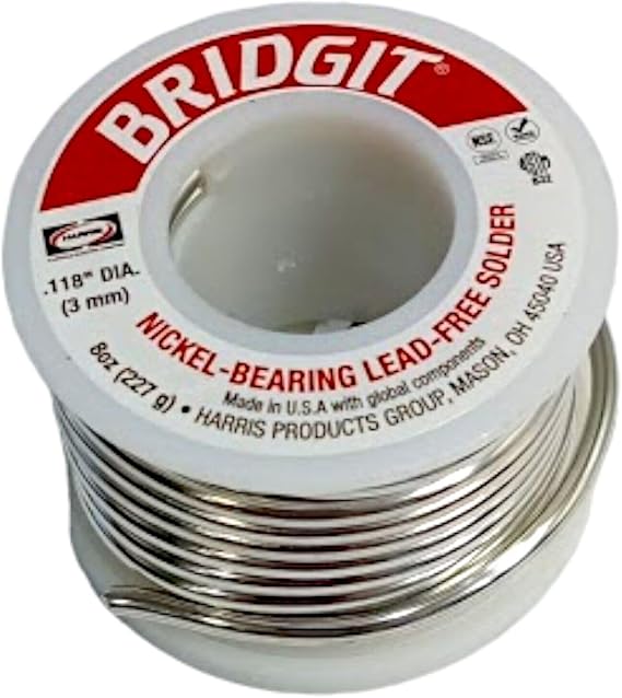 Replacement for fits Harris BRGT61/2POP Bridgit Lead-Free Nickel-Bearing Solid Wire Solder 1/2lb