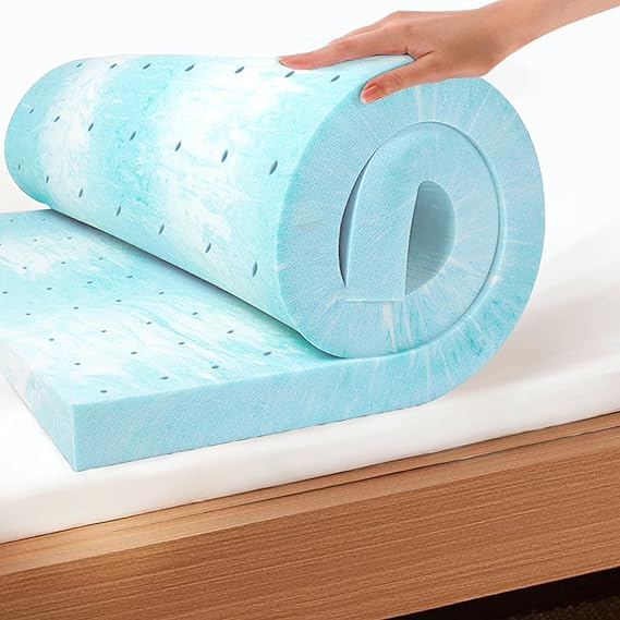 EGO 2 Inch Queen Mattress Topper Gel Memory Foam for Pressure Relief