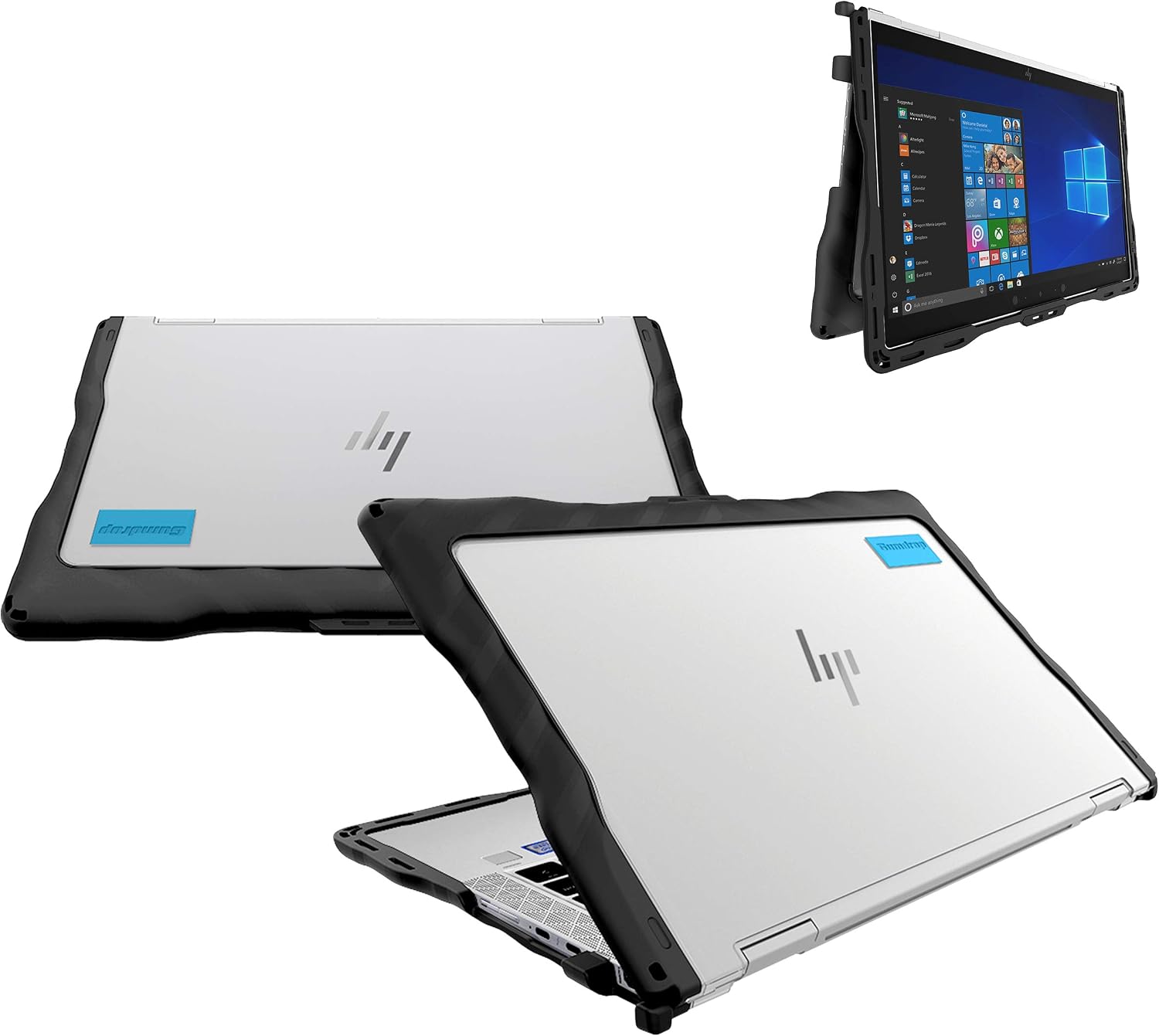 Gumdrop DropTech Laptop Case Fits HP EliteBook x360 1030 G4 2in1. Designed for K-12 Students, Teachers and Classrooms – Drop Tested, Rugged, Shockproof Bumpers for Reliable Device Protection – Black