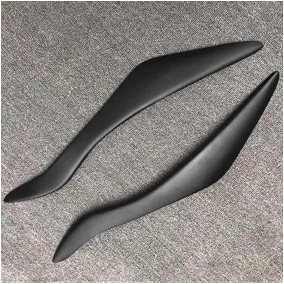 Carbon Fiber Headlight Eyebrow Cover Trim Sticker Head Lamp Eyelid for Ford for Focus MK3 2012-2014 for Focus ST Fiber Glass Eyebrow Car Headlight Sticker(Fiber Glass)