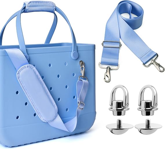 Strap for Bogg Bag, with Upgraded Connectors, Strap Only, Carolina Blue
