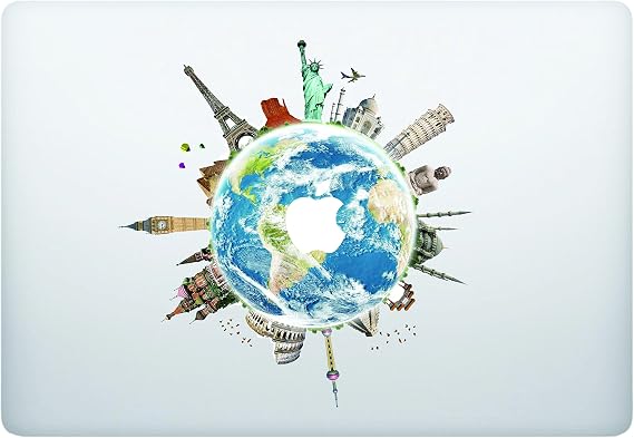 Laptop Notebook Computer Sticker Decal - Globe World map - Skins Stickers