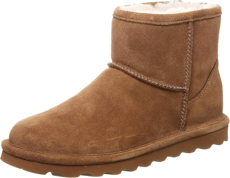 BEARPAW Alyssa Women's Slip-On Winter Boots | Comfortable Ankle Boot, Casual Winter Shoes for Women, Multiple Colors