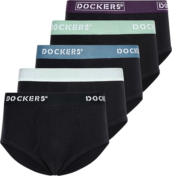 DOCKERS Mens Underwear Pack of 5 Mens Briefs Underwear for Men Soft Cotton