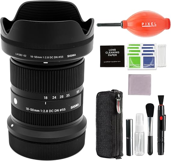 Sigma 18-50mm f/2.8 DC DN Contemporary Lens for Canon RF Mount with Pixel Advanced Accessory and Travel Bundle | | 18-50mm Canon Lens