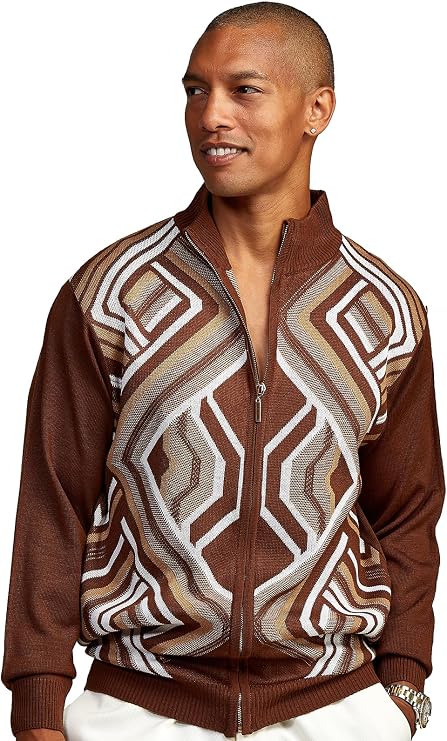 STACY ADAMS Men's Full Zippered Winter Sweaters