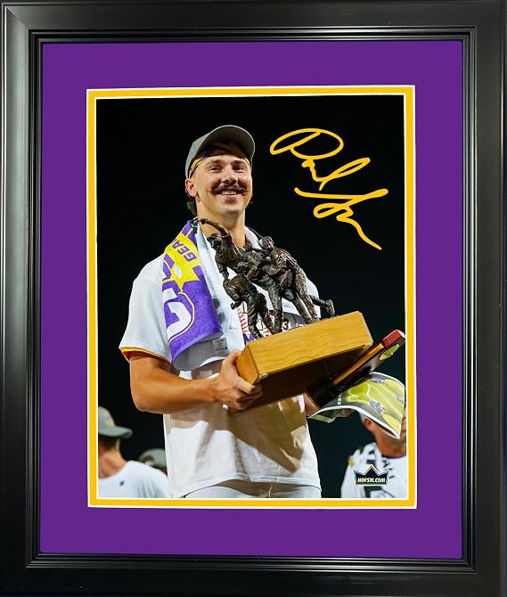 Framed Paul Skenes 2023 College World Series MVP Facsimile Laser Engraved Signature Auto 11"x14" Baseball Photo HOFSM Holo
