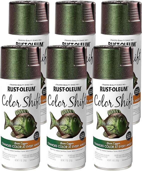 Rust-Oleum Color Shift Green Copper Spray Paint | Color Changing Finish, Iridescent Effect, Crafts Decor And Accessories, Multi-Angle Appearance, 11 Oz