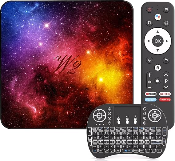 Android TV Box 2026, 4GB RAM 64GB ROM Quad-Core, Mini Wireless Keyboard