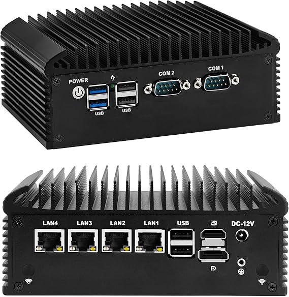 CWWK Mini PC N150 Firewall Appliance, 4 x i226-V 2.5GbE LAN, 2x RS232 COM, Micro OPNsense Box, Fanless Industrial Embedded Mini Computer, 8GB DDR4 RAM