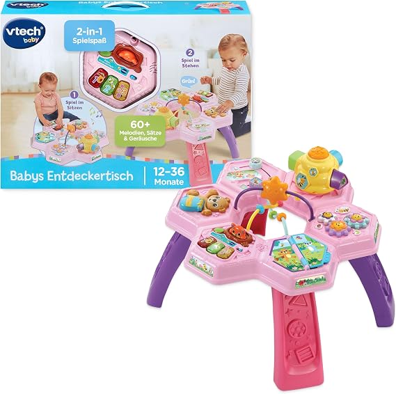 VTech Discovery Table Pink - Interactive Learning Table for Babies from 12 Months