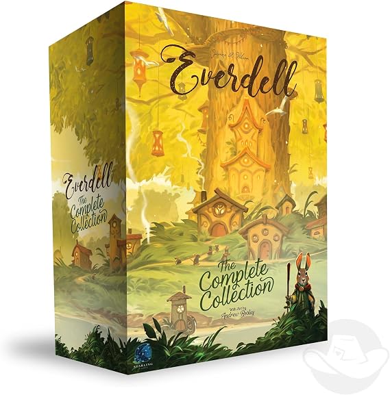 Everdell: Complete Collection - Deluxe All-in-One Board Game Base Game + 5 Expansions, 1-4 Players, Metal Tokens, Evertree, Storage Tray, Premium Components