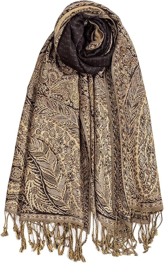 AUSEKALY Pashmina Feel Rave Scarf for Men Women Reversible Wrap