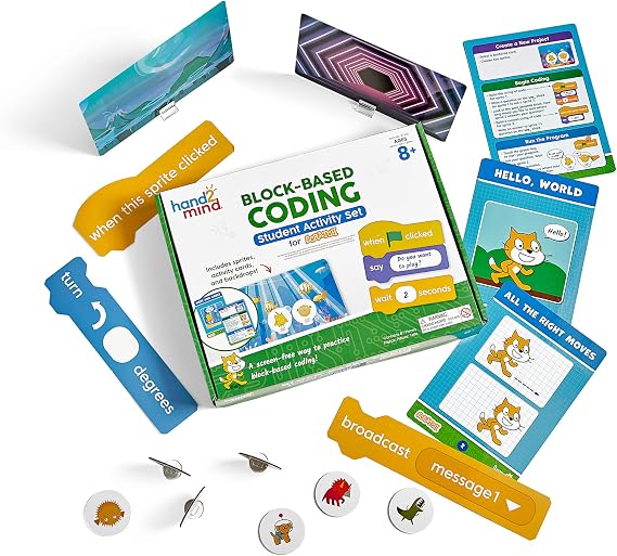 hand2mind Scratch Block-Based Coding Student Activity Set, Ages 8+