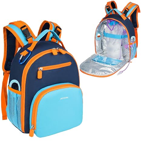 Feeding Pump Backpack Compatible with Kangaroo Joey/EnteraLite Infinity, Enteral Feeding Tube Bag Fits for 500ml Bag, G Tube, J Tube or GJ Tube, Blue, Bag Only