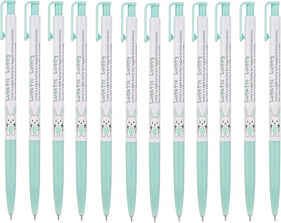 ZEESOON Xeno Lunatic Lunny 0.38mm Slim Ball Point Pen Dozen Box 12 Pcs, Made in Korea (Green 12pcs)