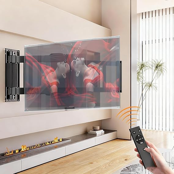 Full Motorized TV Wall Mount Swivel Large TVs 65-75in