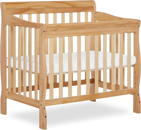 Dream On Me 3 in 1 Aden Convertible Mini Crib, Natural by Dream On Me