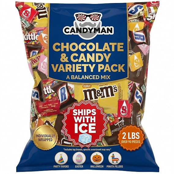 Candyman Candy Variety Pack Bulk Assortment, 2 lb Bag