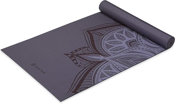 Gaiam Yoga Mat - Premium 5mm Print Thick Non Slip Exercise & Fitness Mat for All Types of Yoga, Pilates & Floor Workouts (68" x 24" x 5mm) | Printed Design | Sticky Non-Slip Surface | 5mm Cushioning | Yoga, Pilates & Floor Workouts | 68"x24"