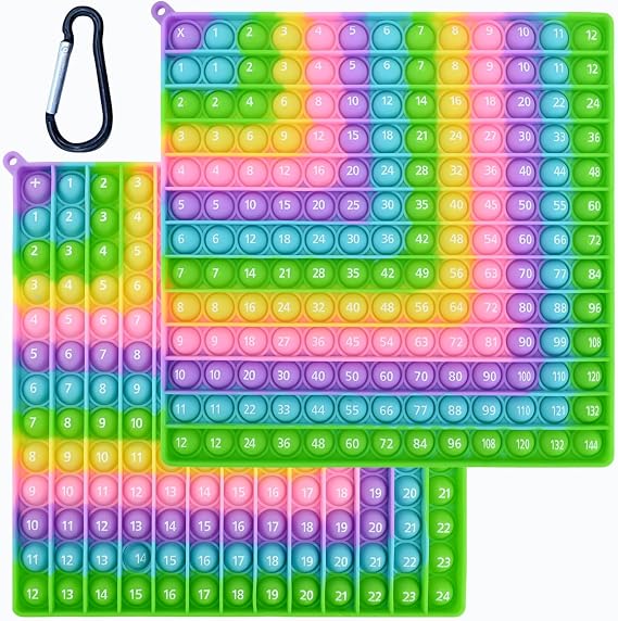 Times Table Poppet 12x12 Maths Poppet Multiplication Pop It 12x12 Maths Fidget Toy Multiplication Popper Times Tables Poppit Maths Fidget Times Tables Relieve Stress And Anxiety Toys