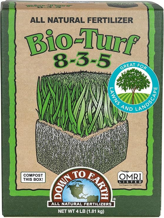 Down To Earth All Natural Fertilizers Organic Bio-Turf - 8-3-5, 4 lb