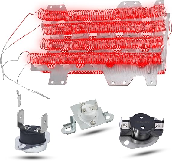 AZ4U DC47-00032A Replacement DC93-00154a DC96-00887a for Samsung Heater Element Dryer, DC47-00032a Dryer Heating Element Fuse with DC96-00887A DC47-00018A Thermostat DC47-00016A Thermal Fuse Etc