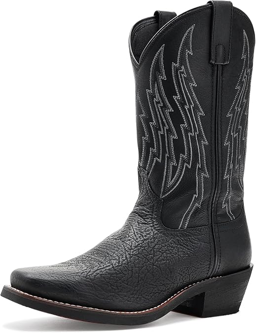 Laredo Mens Cody Square Toe Pull On Casual Boots Mid Calf - Black