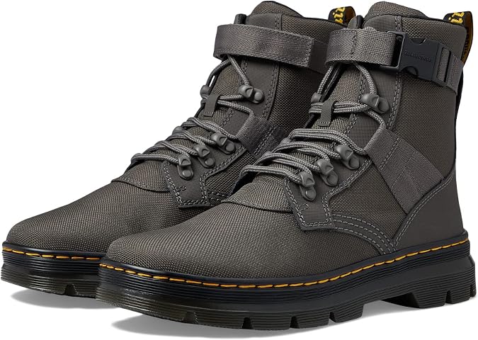 Dr. Martens Uni Adult Combs Tech II Combat Boot, Gunmetal, 8 Women/7 Men