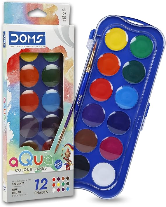 DOMS Water Color Cakes 12 Shades (30 mm)
