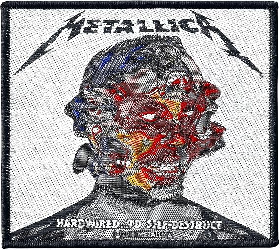 Metallica Hardwired.to self-destruct Unisex Patch standard, 100% polyester,