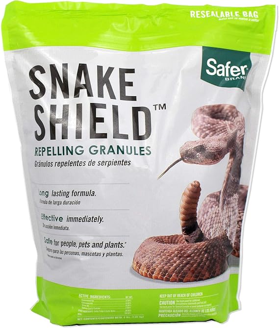 Safer 5951 Snakes Shield Granular Repellent - Outdoor Snake Repelling Granules 4LB Snake Shield Repellent - Repels Againts Poisonous and Non-Poisonous Snakes 64 Ounce (Pack of 6)