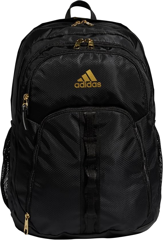 adidas Prime Backpack, Black/Gold Metallic, One Size, Prime 6 Backpack