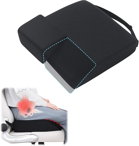 ROYALAY Hip Replacement Recovery Aids for Right Left, Hip Kit for Seniors Total Replacement Prime, Chair Cushion for Office Couch Long Sitting with Removable Cover