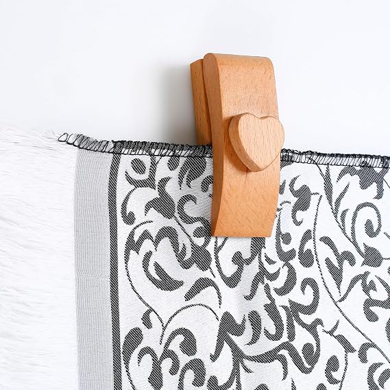 4 Quilt Hanger for Wall for Display - Tapestry Hangers for Walls, Wooden Rug Hangers for Wall Hangings, Decorate with Your Blanket and Tapestry Hangers, Quilt Rack Clamps for Mount (Wooden)