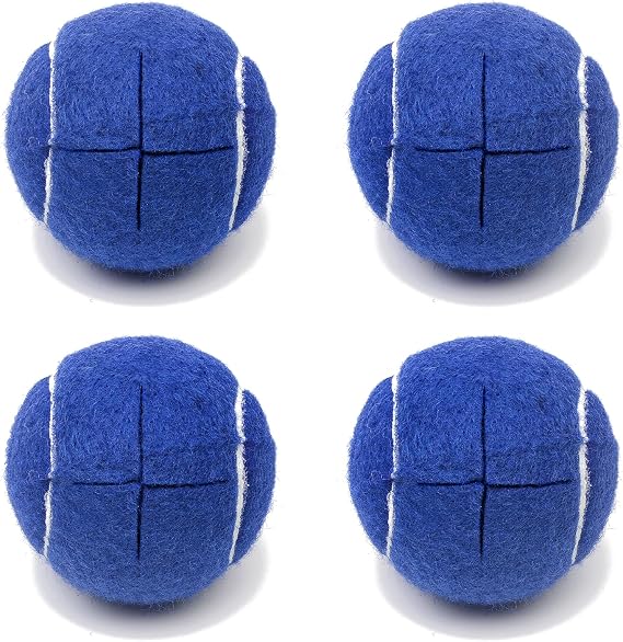 Precut Tennis Balls for Walkers 4 PCS Walker Tennis Ball for Furniture Legs and Floor Protection Heavy Duty Long Lasting Felt Pad Glide,Fit Most Walkers