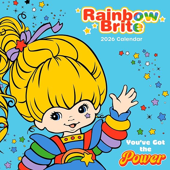 TF Publishing 2026 Rainbow Brite Wall Calendar - Large Grids for Appointments and Scheduling - Vertical Monthly Wall Calendar 2026 with Premium Matte Paper for Home and Office Organization - 12x12in