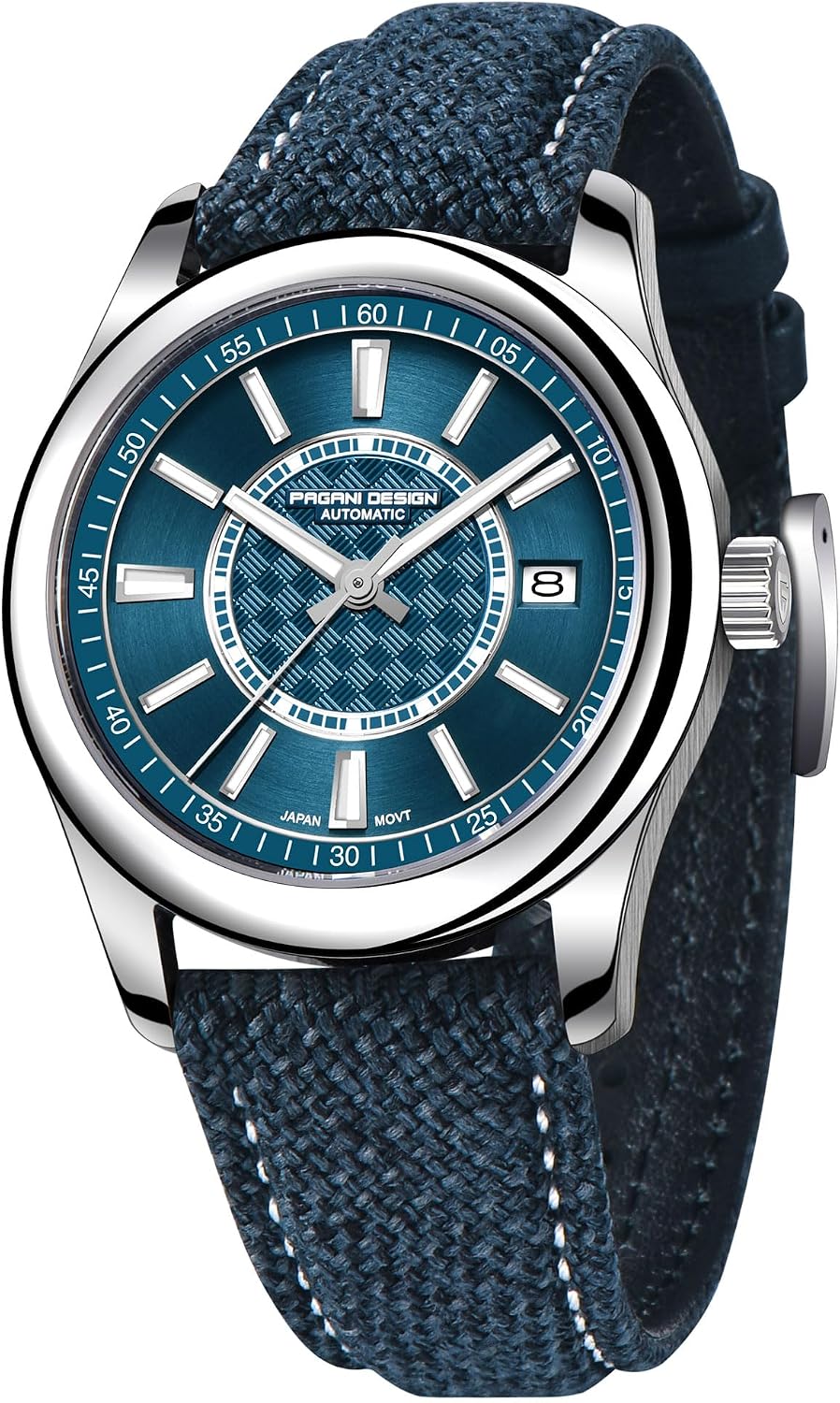 HaiQin PAGANI DESIGN Men's Vintage Automatic Mechanical Watch NH35A Movement Leather Strap 100 Waterproof Luminous Business WristWatch Date
