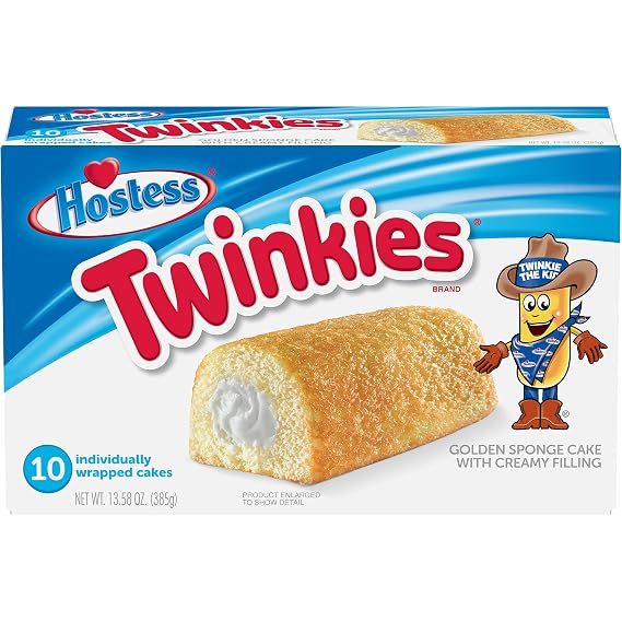 10x HOSTESS TWINKIES Kuchen, mit Creme Fullung, einzeln verpackt aus USA