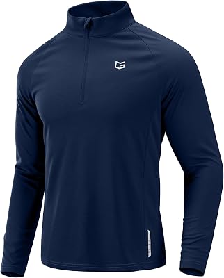G Gradual Mens Running Shirts Long Sleeve Athletic Shirt Lightweight Quick Dry Quarter Zip Pullover for Men Workout Gym Golf